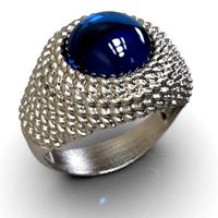 cabochon-chain-ring | 3D