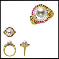 Simple pearl ring jcd | 3D