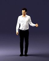 Hugging man in white shirt 0099 3D Print Ready | 3D