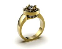 Gold ring 9183 | 3D
