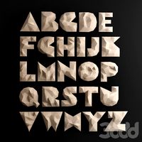 Декоративный объемный шрифт