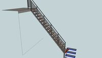 ESCALERA RECTA CON ANEXO A OTRA