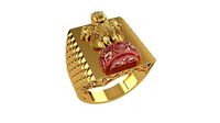 India Ashoka Gents Ring | 3D