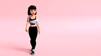 Jade Girl Cartoon Character