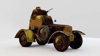 WZ34 Armored Car PBR Game Ready VR AR low-poly 3d model