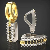 Strict diamond jewelry pendant | 3D