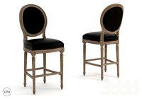 Vintage louis round high bar stool 8828-2001
