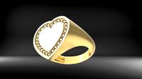 Heart Chevalier Woman Ring | 3D