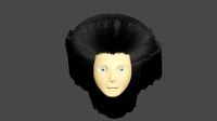 3d female head model