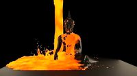 lava simulation with PhoenixFD 3D model