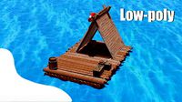 wooden raft