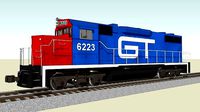 Train Engine - GT Railroad - EMD GP38 Locomotive
