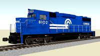 Train Engine - Conrail - EMD GP38 Locomotive