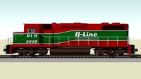 Train Engine - Railroad Locomotive - EMD GP38