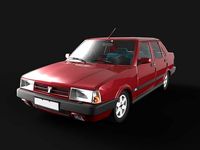 TOFAS DOGAN SLX-INTERIOR UPTADE-LOWPOLY- ALL PARTS IN 3D