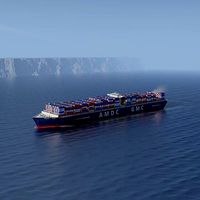 Complete Cargo Ship and Ocean Simulation