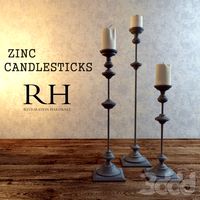 ZINC CANDLESTICKS