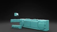 Scanned BOOMBOX 3D Print Model | 3D
