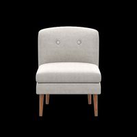 Eren Chair Ivory upholstered