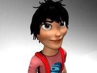 Cartoon young boy