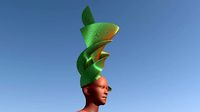 Silk head accessory or extravagant hat