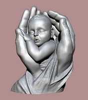 Baby in hands