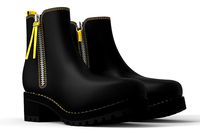 Black and Yellow boots for woman