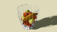 Alessi look-a-like basket with fruit