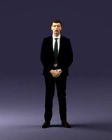 Man in suit posed 1012-3 3D Print Ready | 3D