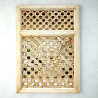 19th Century Moorish Star Carved Window Mirror