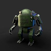 Robot steampunk style