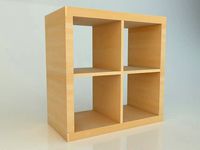 IKEA KALLAX 2x2 realistic measurements 3D model