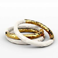 Enamel and Gold Plated Bangle