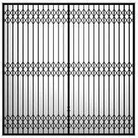 Metal extensible delial sliding grille accordion type Screen