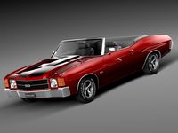Chevrolet Chevelle SS Convertible 19713d model