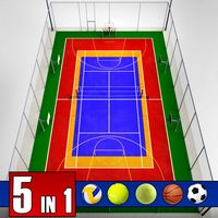 Multi sport court centrum pack3d model
