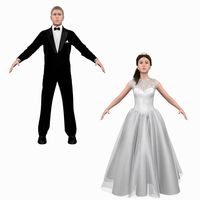 Bride and Bridegroom3d model