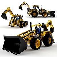 Lego Technic Backhoe Loader3d model