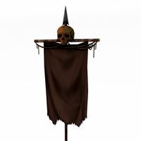 Skull banner3d model