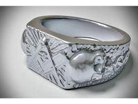 Ring - Compass and Square with skull by willie42