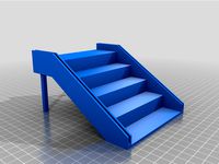 1/10 scale stairs with glass handrail channel  by gameoverman