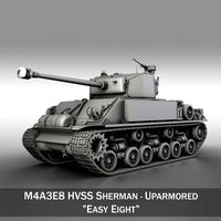 M4A3E8 HVSS Sherman - Uparmored3d model