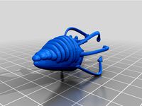 Space Kraken Bioship Starship sized bug monster for Tabletop Miniatures Battles by Obsidian_Prime