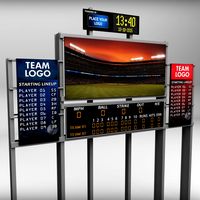 Baseball stadium scoreboard low poly3d model