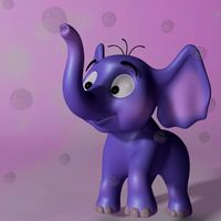 Cartoon Baby Elephant RIGGED3d model