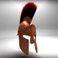 Spartan Helmet HairFur3d model