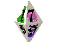 D4 Dice Chaos Bolt D&D by Lucalculator