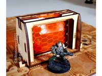 Stygian Undercroft Wall with Laser Grid for 3mm laser cut MDF by Bilbostomper
