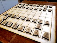 Shogi Pieces & Board Laser Cut by West3DP