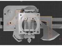 Creality Ender 3 v2 Hotend & Part Cooling Fan Duct Adapter for quiet 40mm fans by hej2010